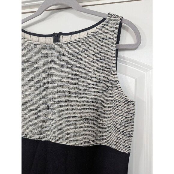 St. John Tank Dress women's size 10 black cocktail tweed boucle wool blend - Picture 2 of 6